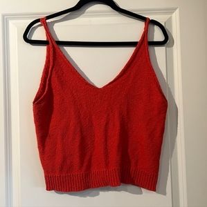 ZARA orange knit top